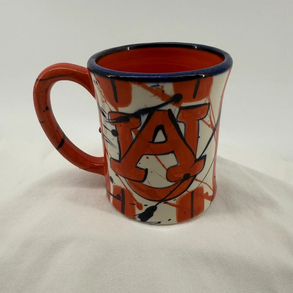 Auburn Tigers AU Coffee Mug Orange Blue White 16oz Art Artsy Drinkware War Eagle